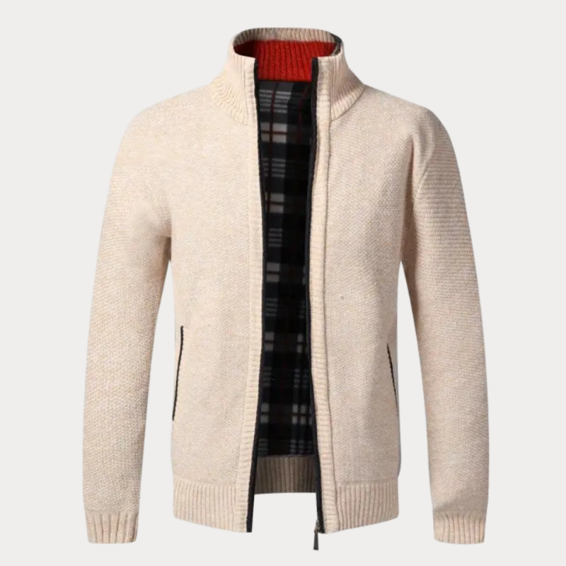 Arulco Zippered Knitted Cardigan