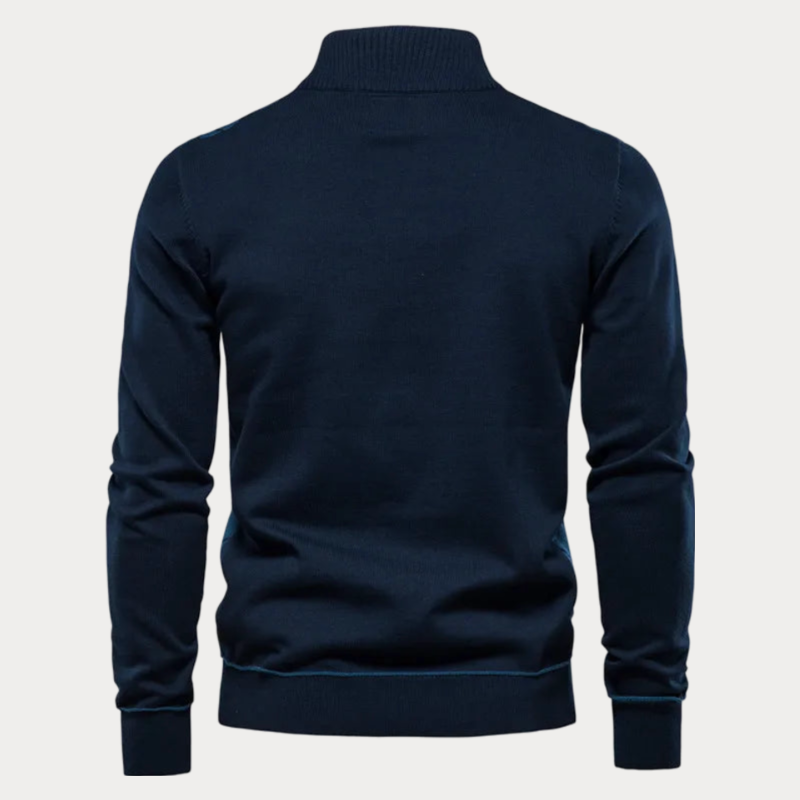 Bandara Zippered Mock Neck Sweater