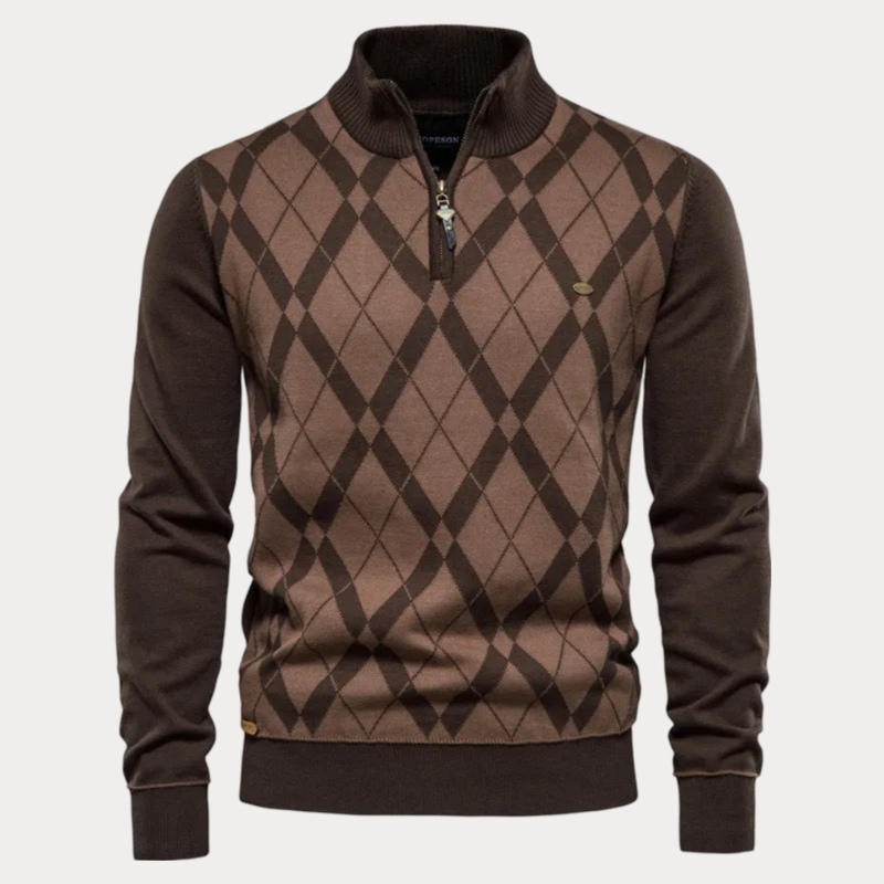 Bandara Zippered Mock Neck Sweater