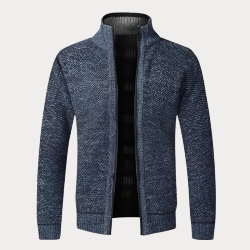 Arulco Zippered Knitted Cardigan