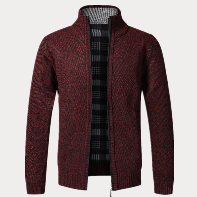 Arulco Zippered Knitted Cardigan