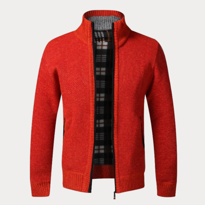 Arulco Zippered Knitted Cardigan