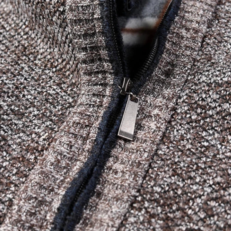 Arulco Zippered Knitted Cardigan