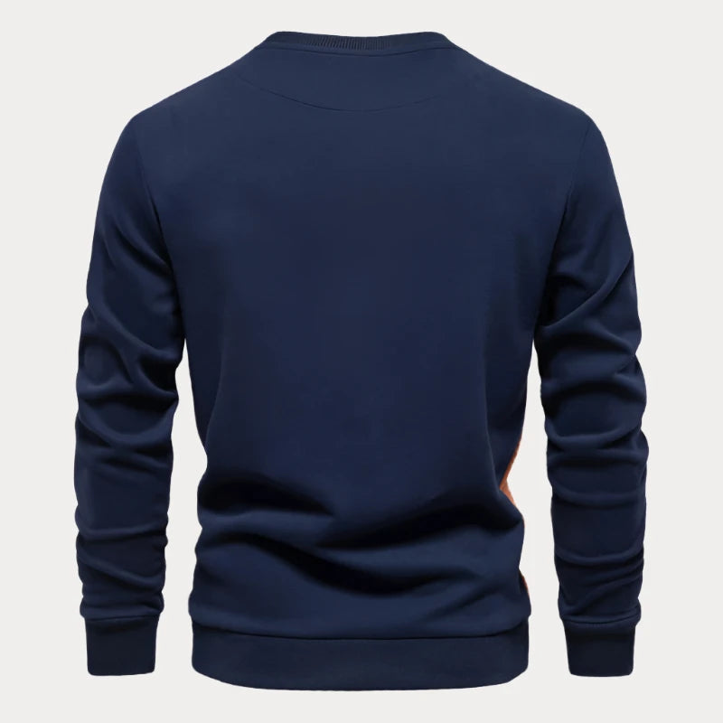 Urumqi Crew Neck Patchwork Sweatshirt