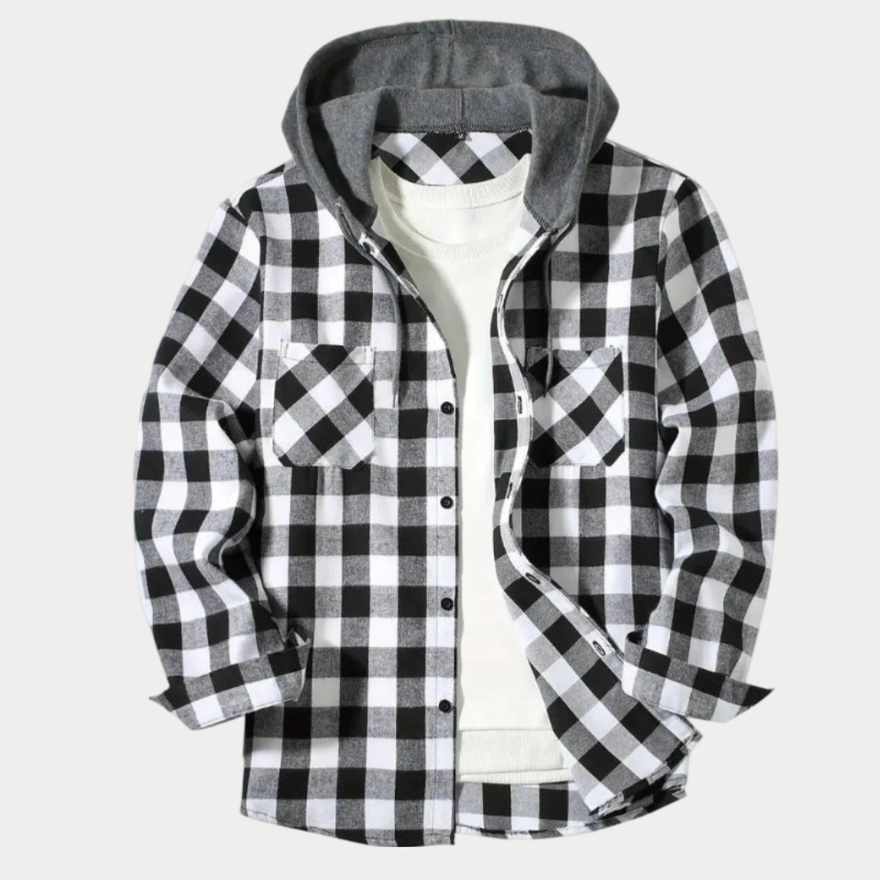 Toliara Plaid Hooded Jacket