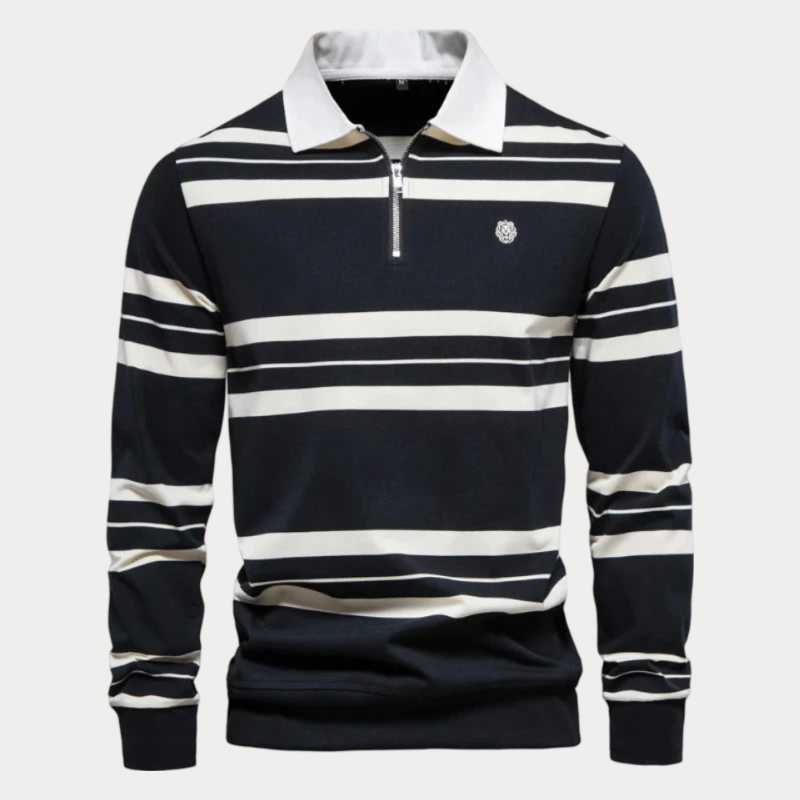 Natron Striped Collared Sweater