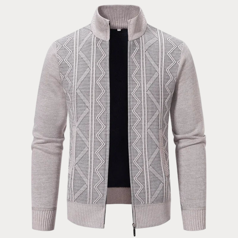 Iguazu Casual Stand Collar Cardigan