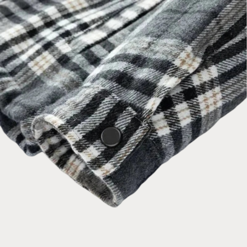 Oran Hooded Plaid Jacket