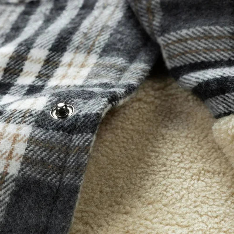 Oran Hooded Plaid Jacket