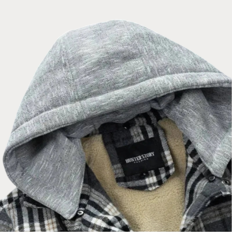 Oran Hooded Plaid Jacket