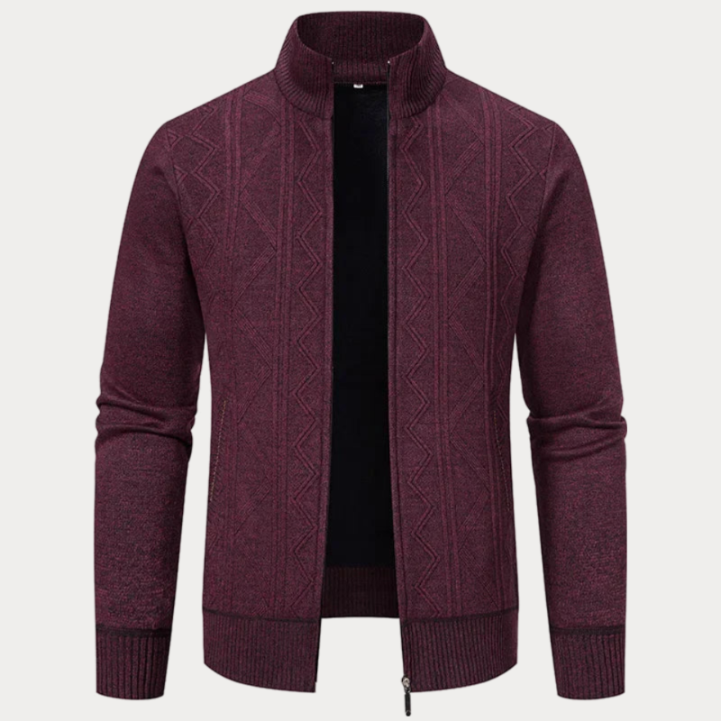 Iguazu Casual Stand Collar Cardigan