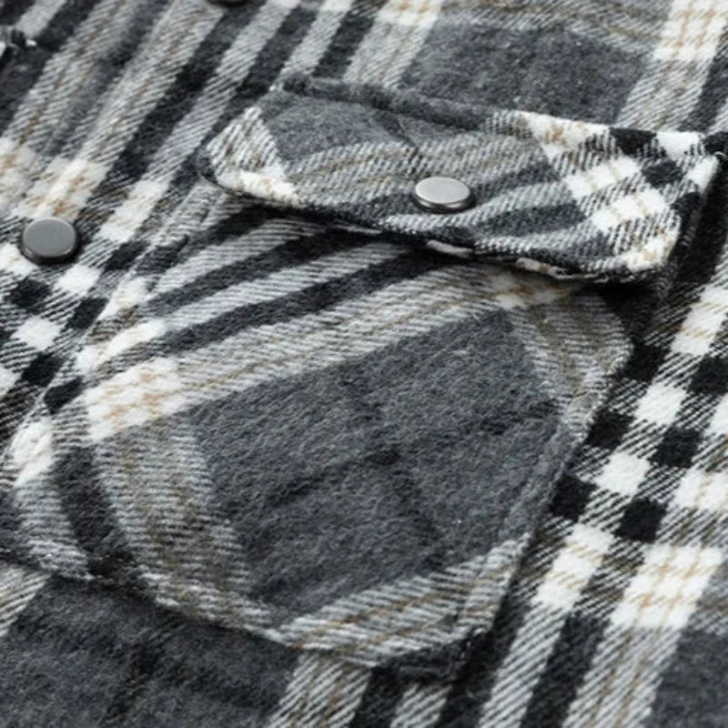 Oran Hooded Plaid Jacket