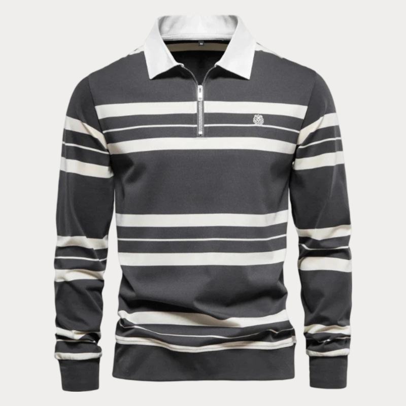 Natron Striped Collared Sweater