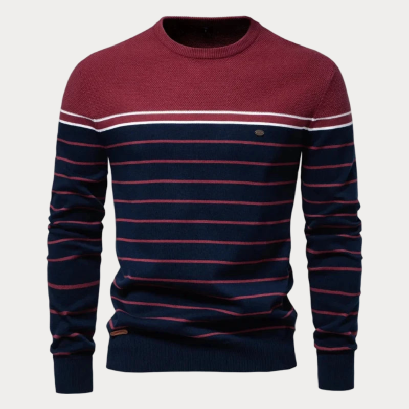 Maranhenses Round Neck Striped Sweater