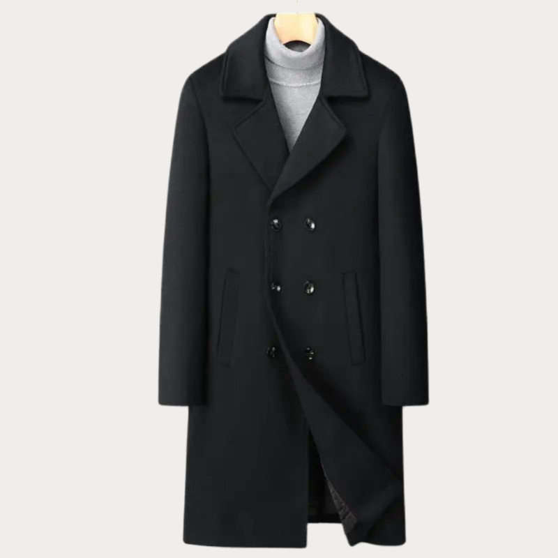 Naifaru Double Breasted Long Coat