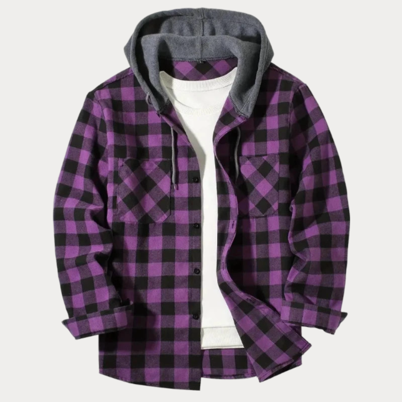 Toliara Plaid Hooded Jacket