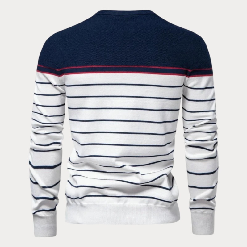 Maranhenses Round Neck Striped Sweater