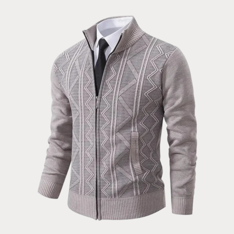 Iguazu Casual Stand Collar Cardigan