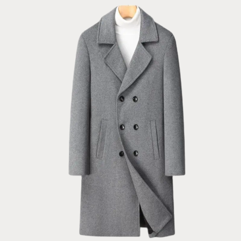 Naifaru Double Breasted Long Coat