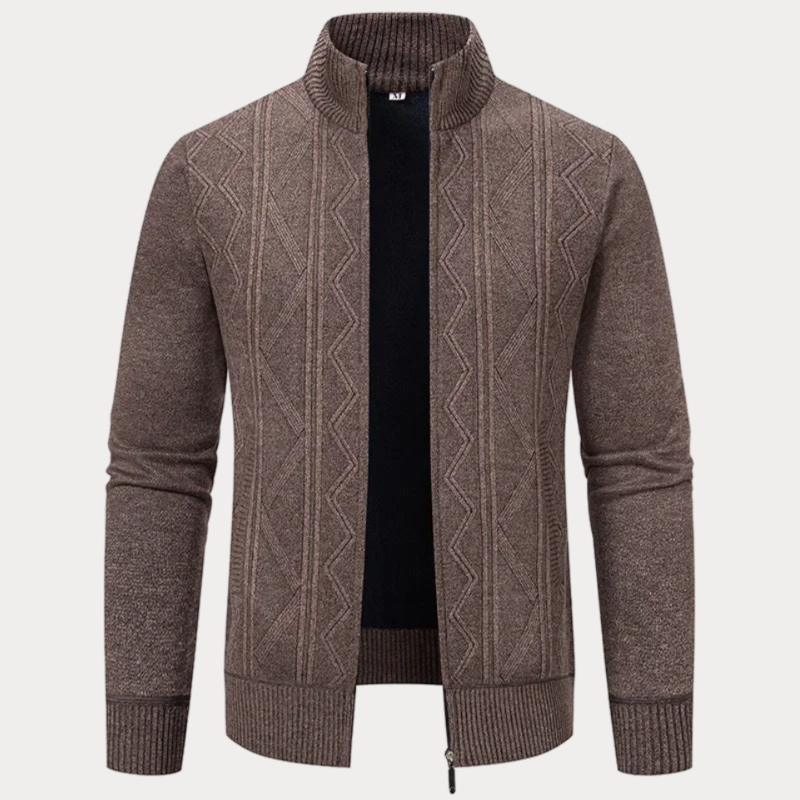 Iguazu Casual Stand Collar Cardigan